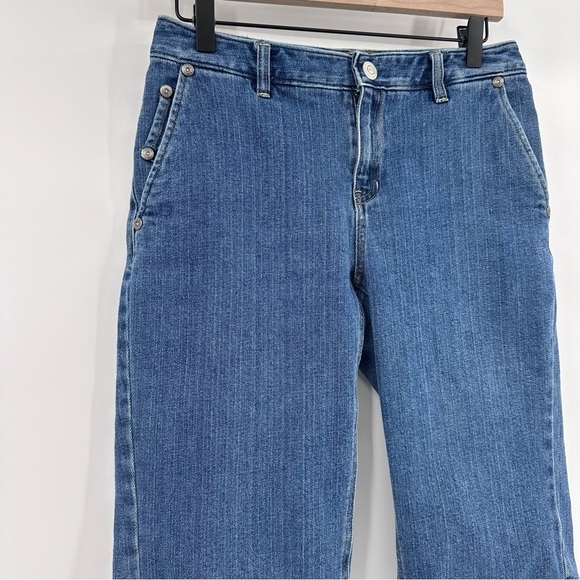 Nine West Jean Shorts Women 4 Blue Capri Mid Rise Denim Pockets Casual Bermuda - Picture 2 of 11